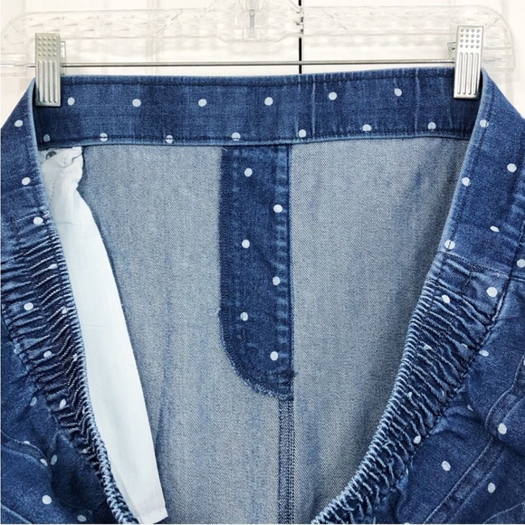 CW Classics Blue Denim Polka Dot Print Pull-On Jean Capris - Picture 8 of 14
